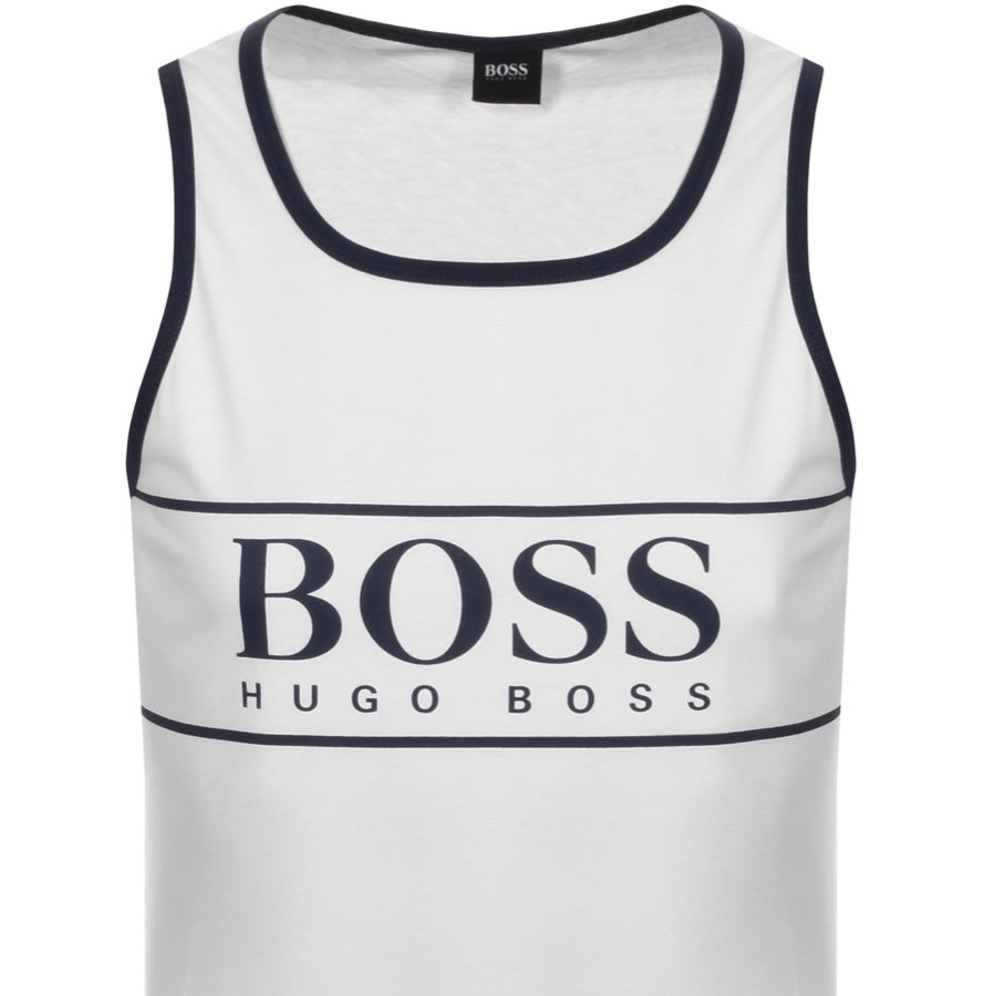 Alternative Image for ProductBOSS Beach Logo Vest T Shirt White2